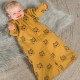 Jollein śpiworek niemowlęcy do spania całoroczny z odpinanymi rękawami 4 Pory Roku TIGER Mustard 110 cm