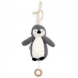 Jollein pozytywka do usypiania noworodka Pingwinek PENGUIN Storm Grey