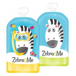 Zebra & Me saszetki tubki do karmienia wielorazowe 2 szt DIVER