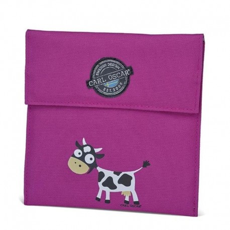 Carl Oscar torebka termiczna na kanapki Pack'n'Snack Purple Cow
